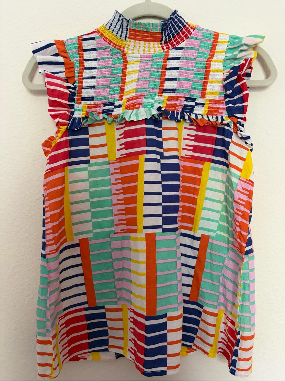 THML Floral Multicolor Dress Blouse Top - Pink, Teal, Orange, Yellow, Navy, Red